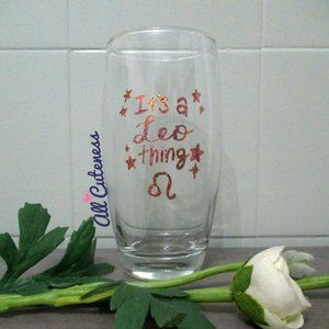 Leo Zodiac Glass